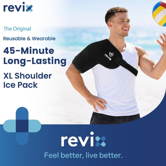 REVIX XL Ice Pack for Shoulder, 45-Min Long-Lasting for Rotator Cuff Relief