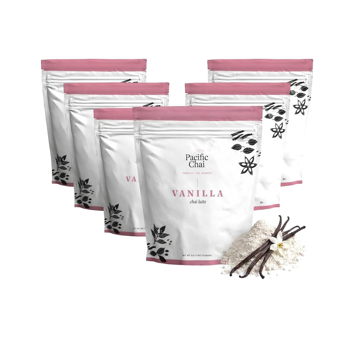 Pacific Chai Spiced Chai Latte Mix, Instant Chai Tea Latte Drink Mix, Gluten Free, Kosher Certified Powder Beverage, Café Style Chai Latte, 3 LB
