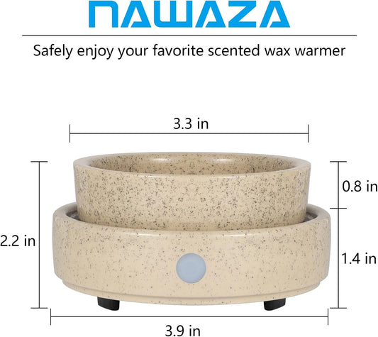 nawaza Ceramic Wax Melt Warmer Fragrance, 3 in1 Electric Candle Wax Warmer, Scented Wax Melt Wax Cubes Melter Fragrance Warmer for Home,Office, Birthday Gifts for Women Mom(White-01)