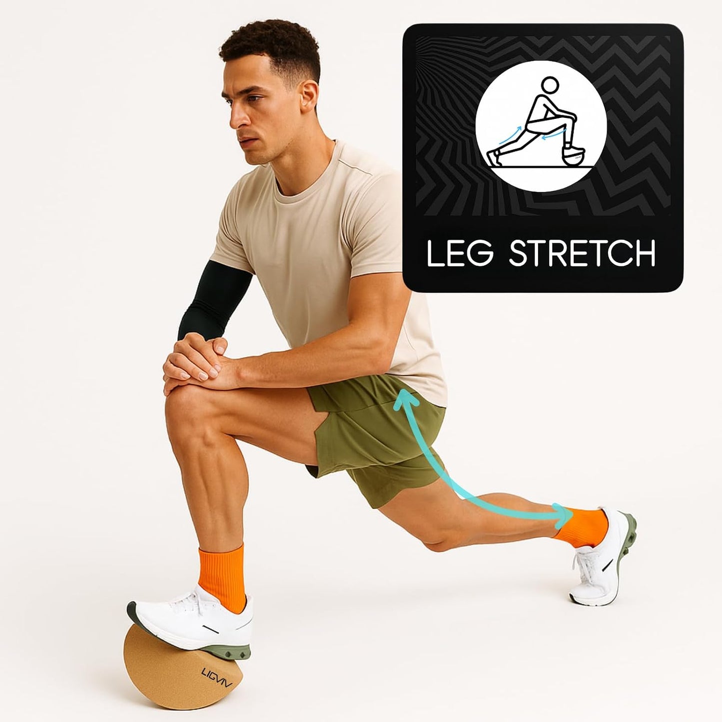 Calf Stretcher and Foot Rocker for Plantar Fasciitis | Cork Design for Muscle Stretching, Physical Therapy, Improved Flexibility
