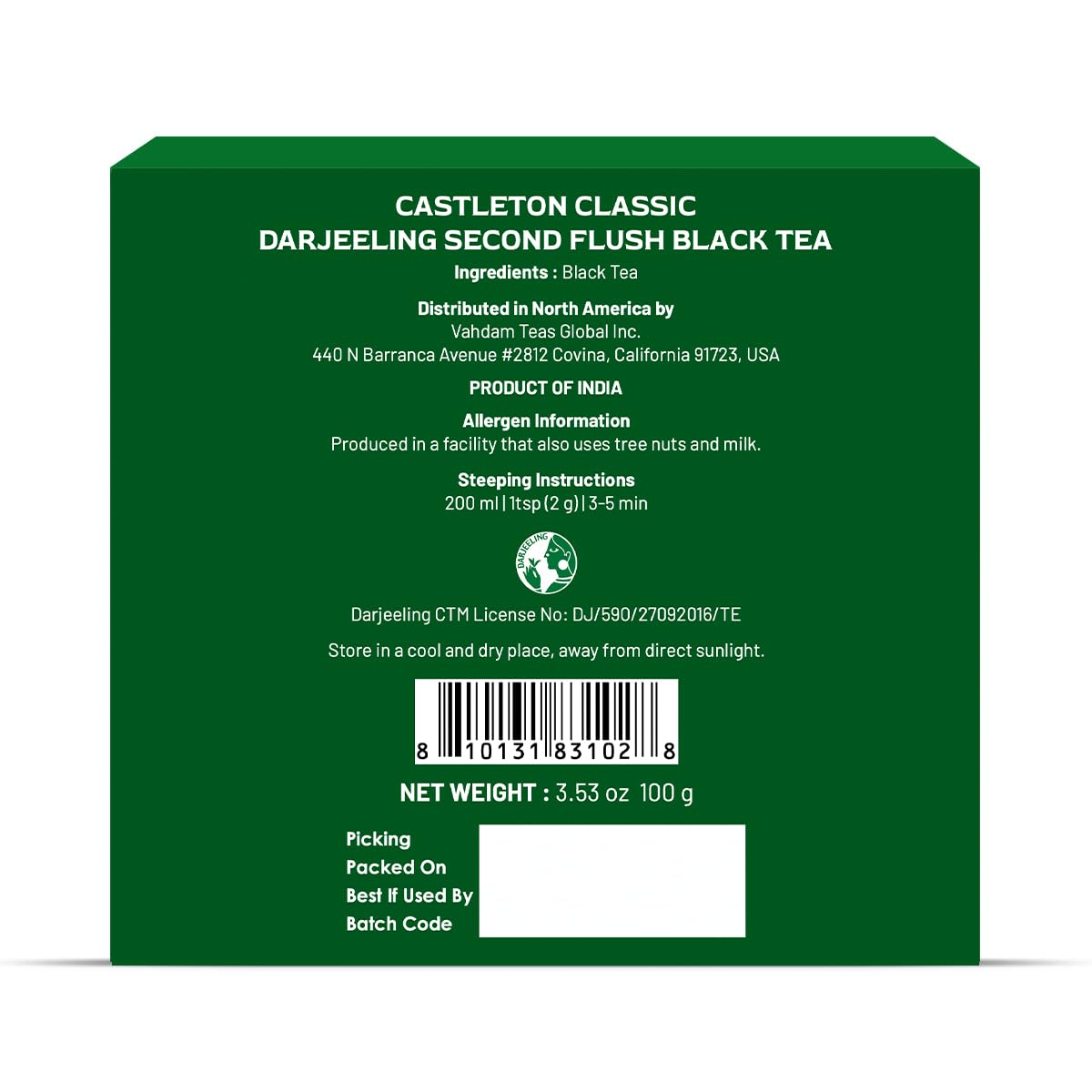 VAHDAM Organic Turmeric Ginger Herbal Tea Bags (100 Pyramid Tea Bags) Caffeine Free, Non GMO | 100% Pure Herbal Blend - Savory & Spicy, Plant-Based Teabags | Resealable Ziplock Pouch