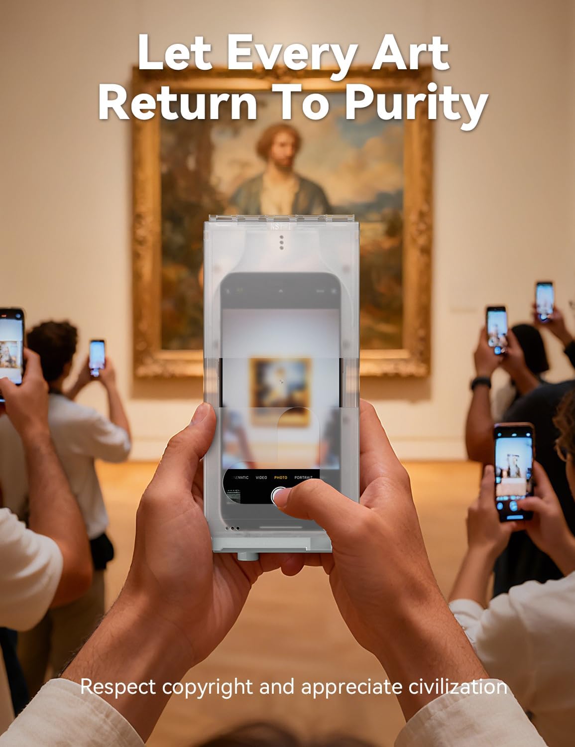 Portable Phone Lock Box, US Patented Magnetic Cell Phone Jail, Transparent Visible Calls Anti-Distraction Lock Case for iPhone Android, Students Exam Museum Anti Unauthorized Photography