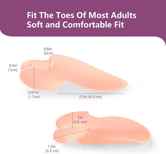 Promifun Bunion Cushion Protector, 10 Packs of Bunion Corrector Pads with Separator for Big Toe, Gel Shield for Foot Pain Relief, Calluses, Corns - Clear