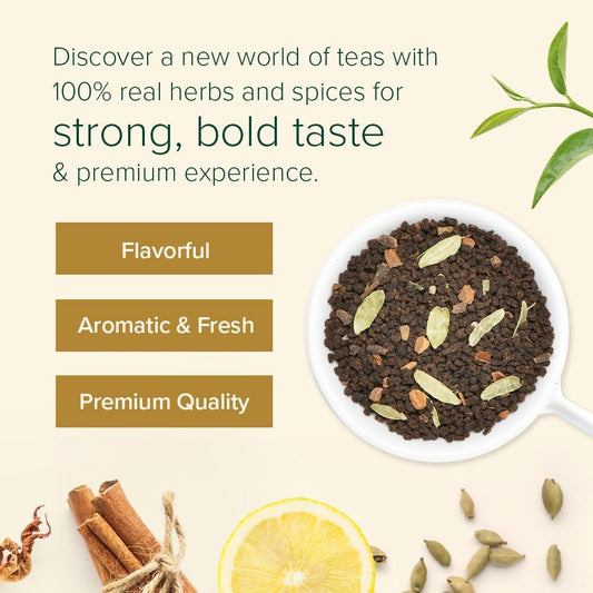 VAHDAM Top 10 Favourites Tea Sampler Set | Loose Leaf Tea (50+ Cups) | Tea Variety Pack with Green, Herbal, Black & Chai Brew | Vacuum Sealed For Freshness | Brew Hot & Col