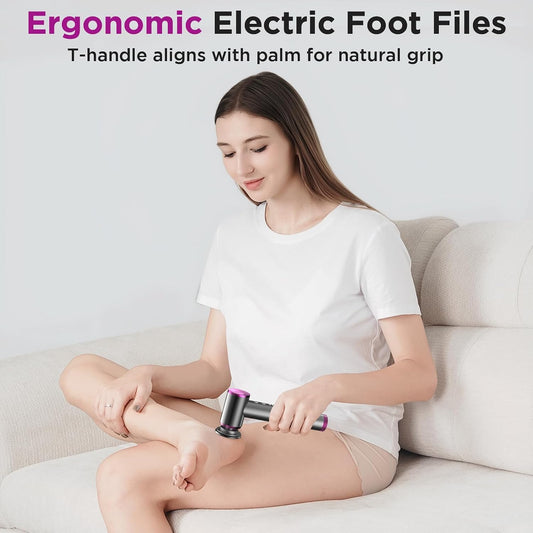 Electric Foot Callus Remover, Apply Oil,Foot File,Reusable Nano-Glass Head, Ergonomic Premium Aluminum Callus Remover for feet, Professional Foot SPA Pedicure Tool at Home