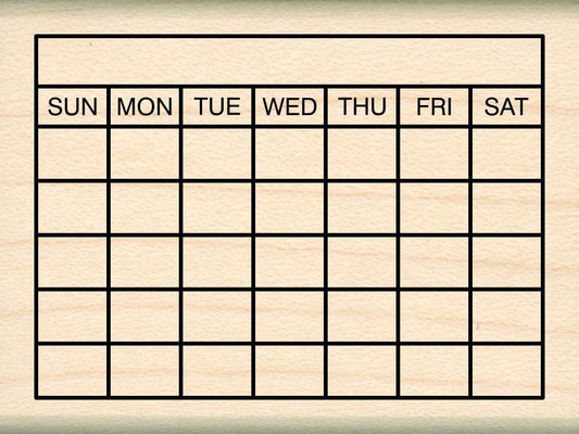 Stamps by Impression Journal, Habit Tracker, Calendar Rubber Stamp 2.25" x 2.75" 6 Row ST 1298
