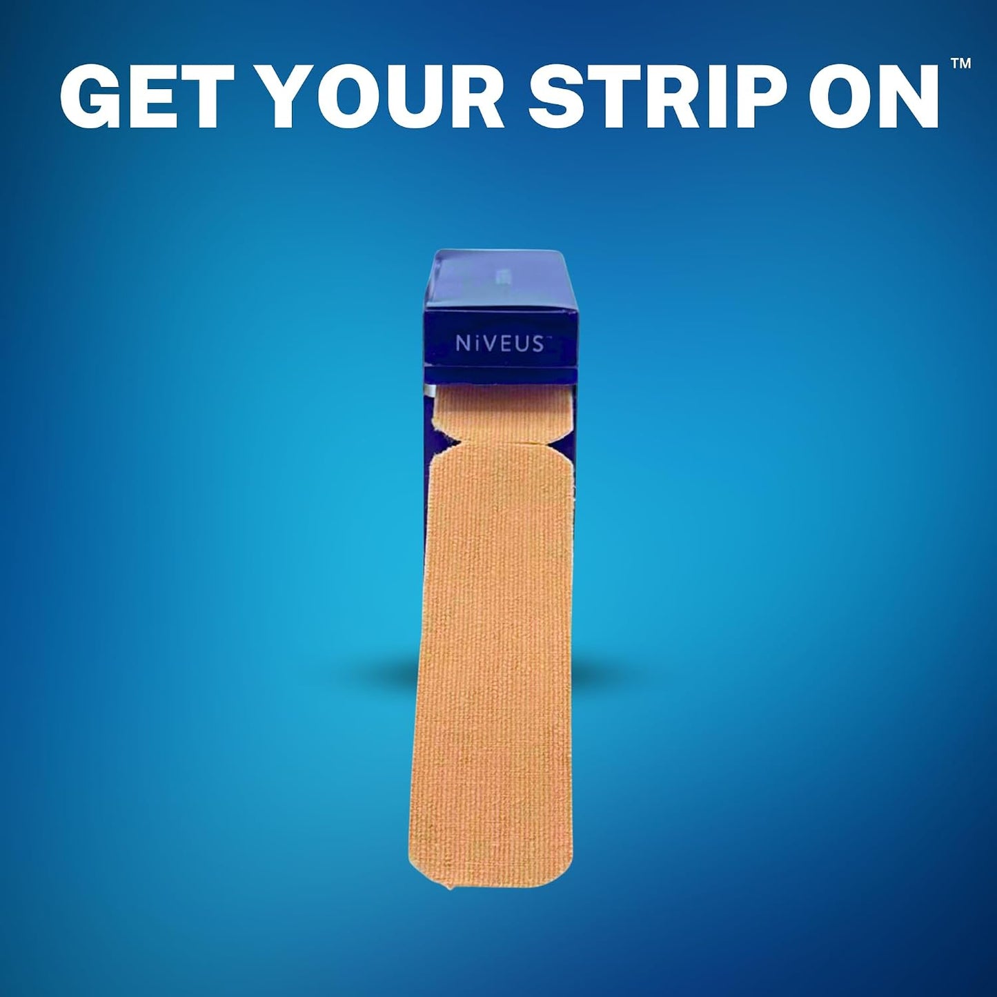 Niveus PowerStrips - Dentist Developed Latex-Free Therapeutic Tape with Strong Adhesion and Breathable Cotton – Gentle Skin Tape for Comfort & Support - for Men and Women (Tan, 60 Strips)