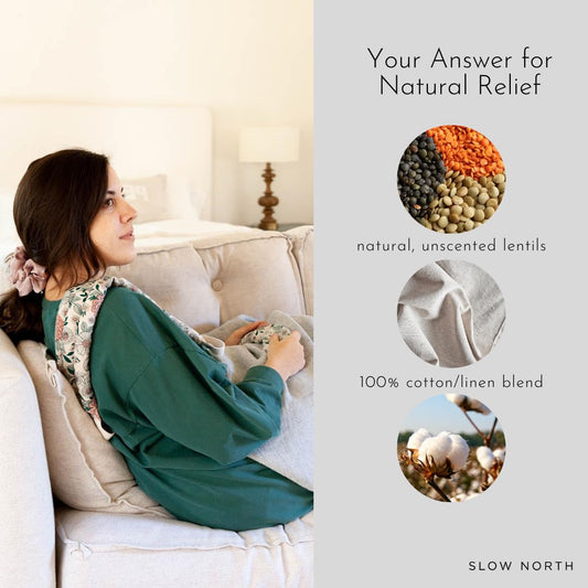 Slow North Hot & Cold Neck Shoulder Wrap: Natural Relief from Shoulder and Neck Ache, Menstrual Cramps Relief, and Stress Reduction
