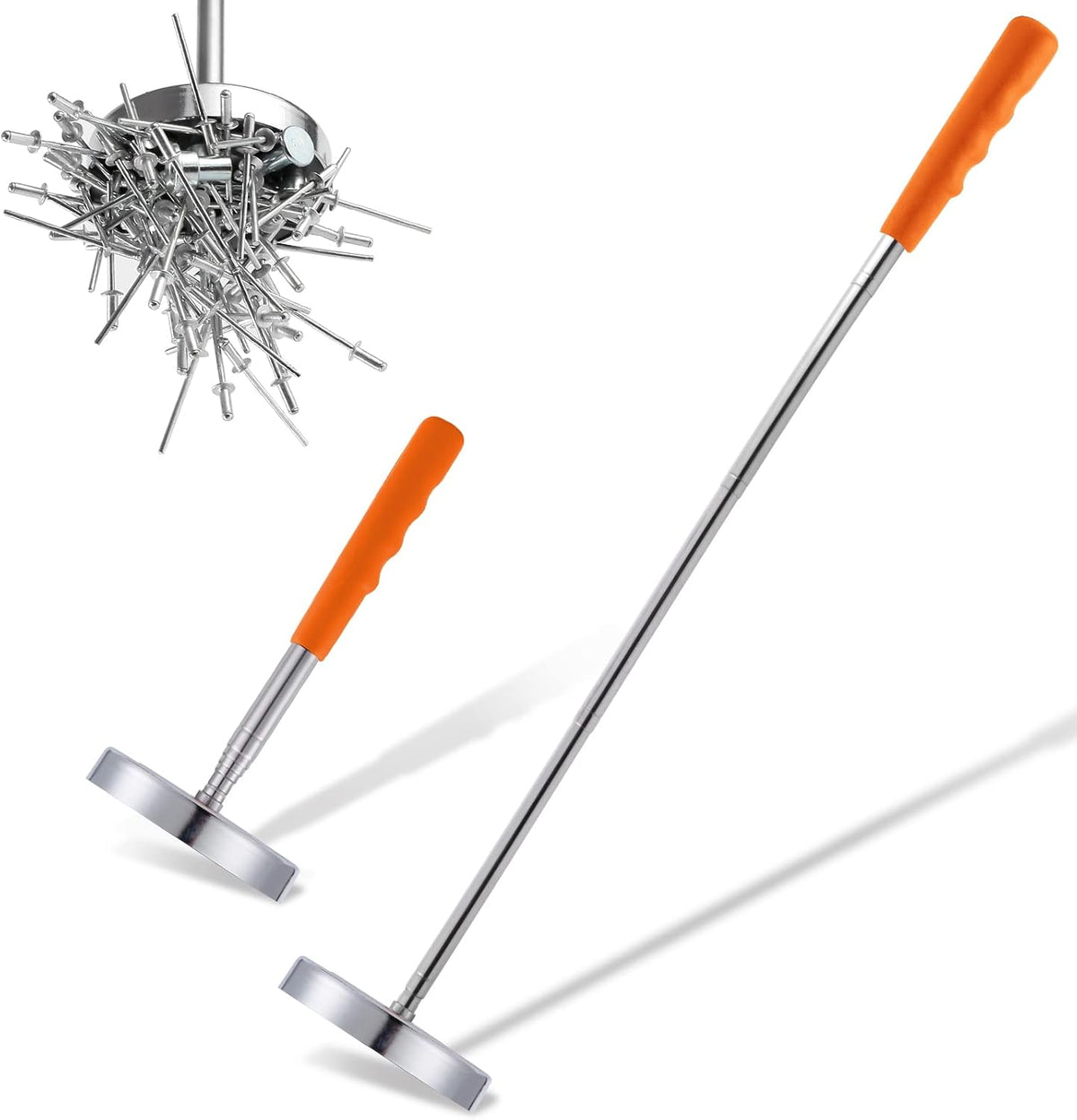 Telescoping Magnetic Sweeper Pickup Tool, Screws Parts Finder with 35LB Pull Capacity, Retractable 8.6" to 33" with Strong Magnet, Pick up Nails, Screws, and Metal Parts