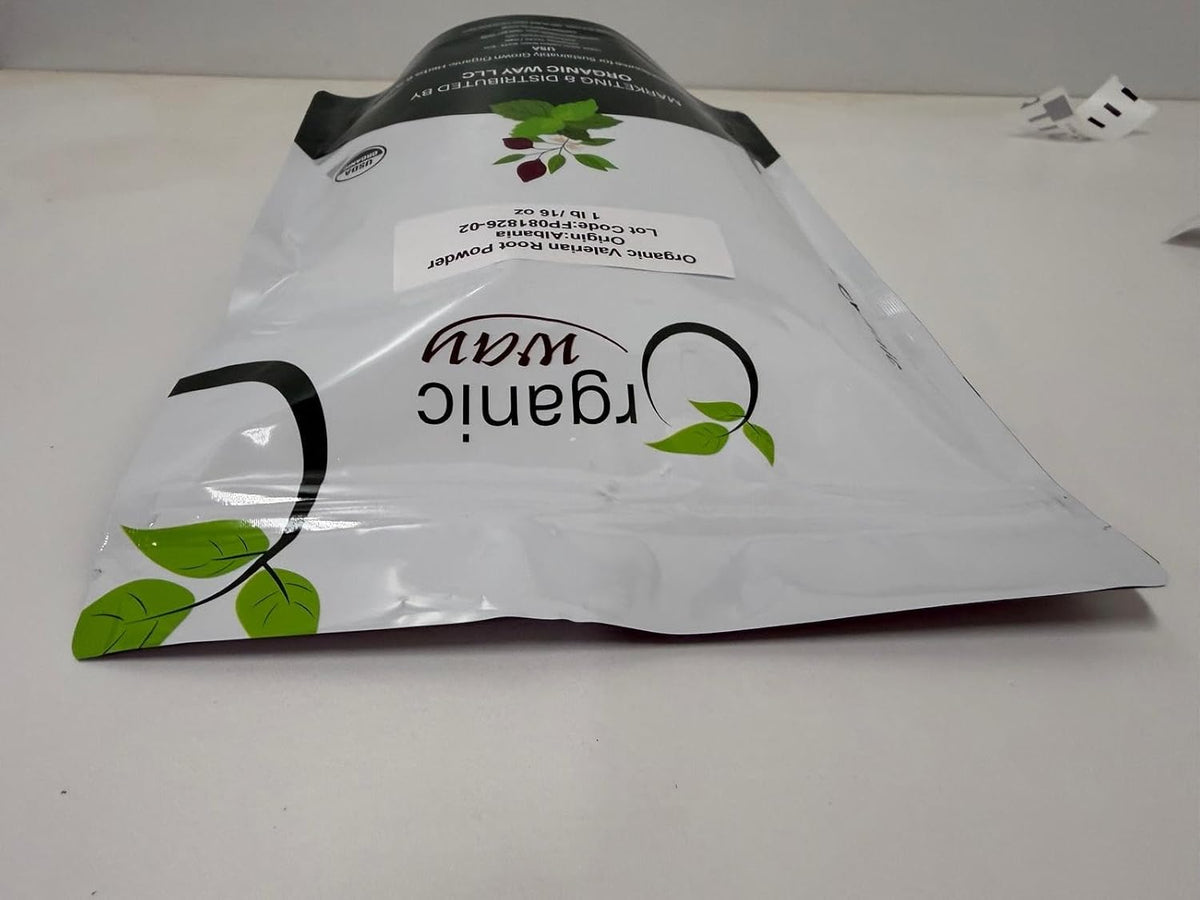 Organic Way Valerian Root Powder - Herbal Tea - Origin Albania (16 Oz)