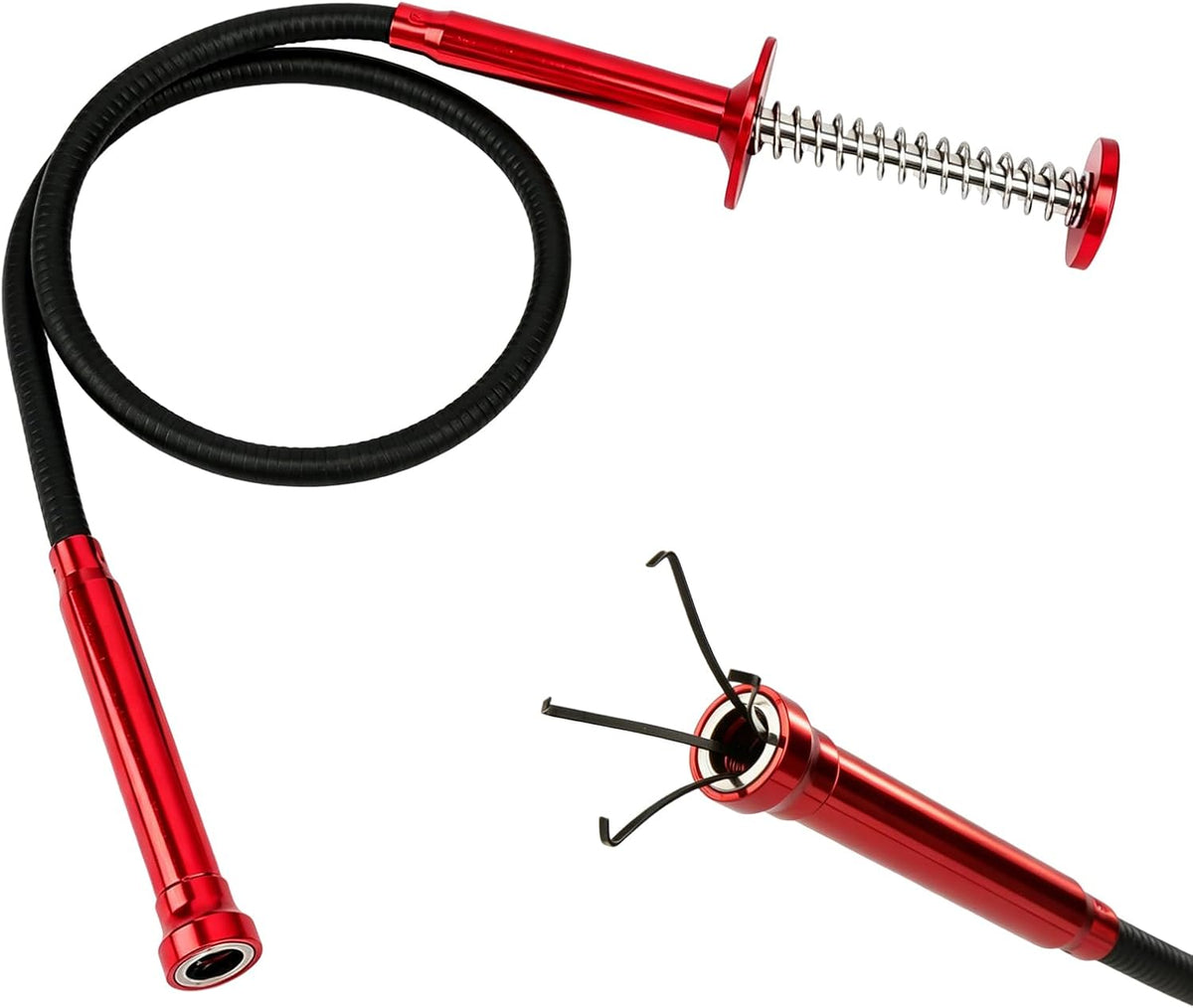 24-Inch Flexible Magnetic Pickup Tool with 4 Claw Grabber for Narrow Space