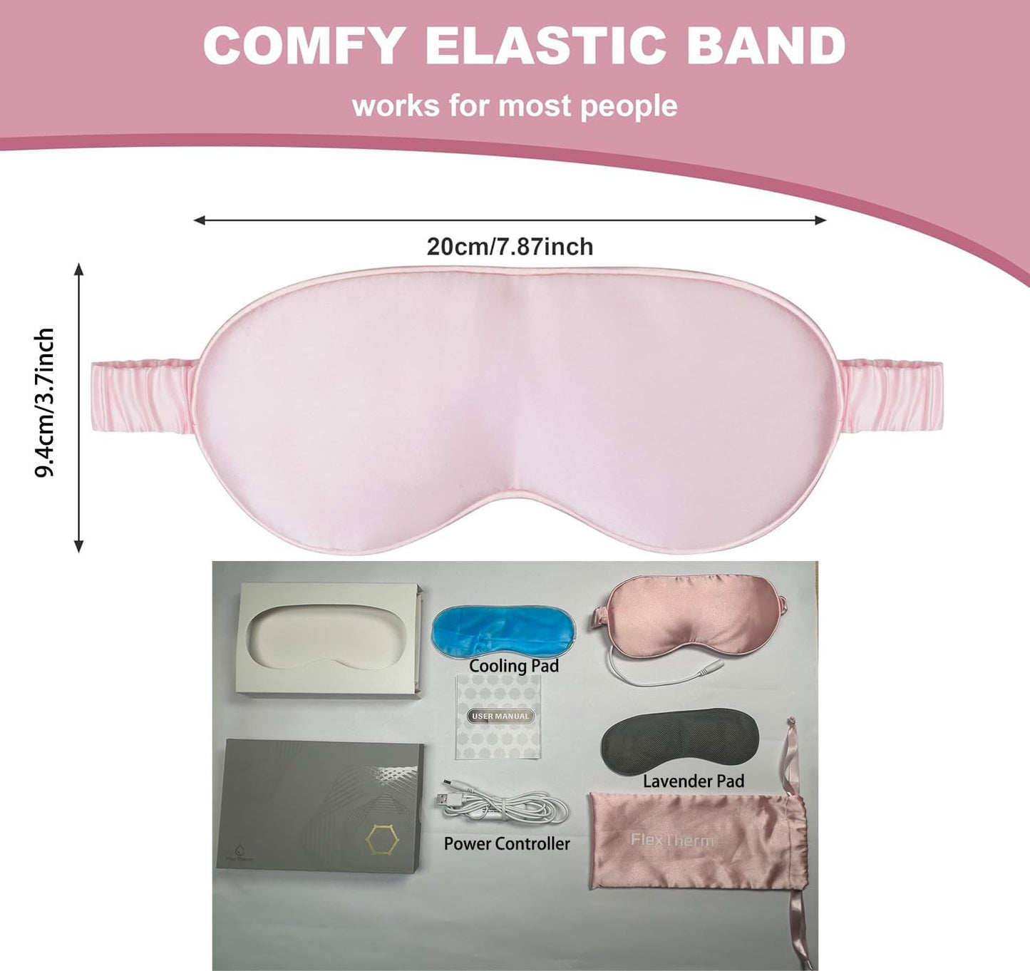 Silk-like Heated Eye Mask for Dry Eyes, MGD, Blepharitis, Stye, Grey