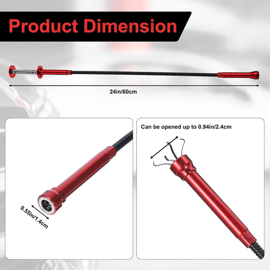 YUXIANLB Grabber Reacher Bendable Tool, Flexible Pickup 2lb Pull Strength