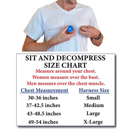 Sit and Decompress Back Stretcher with Pull Up Bar 3 Minutes A Day Lumbar Traction Spinal Decompression - (Large Harness)