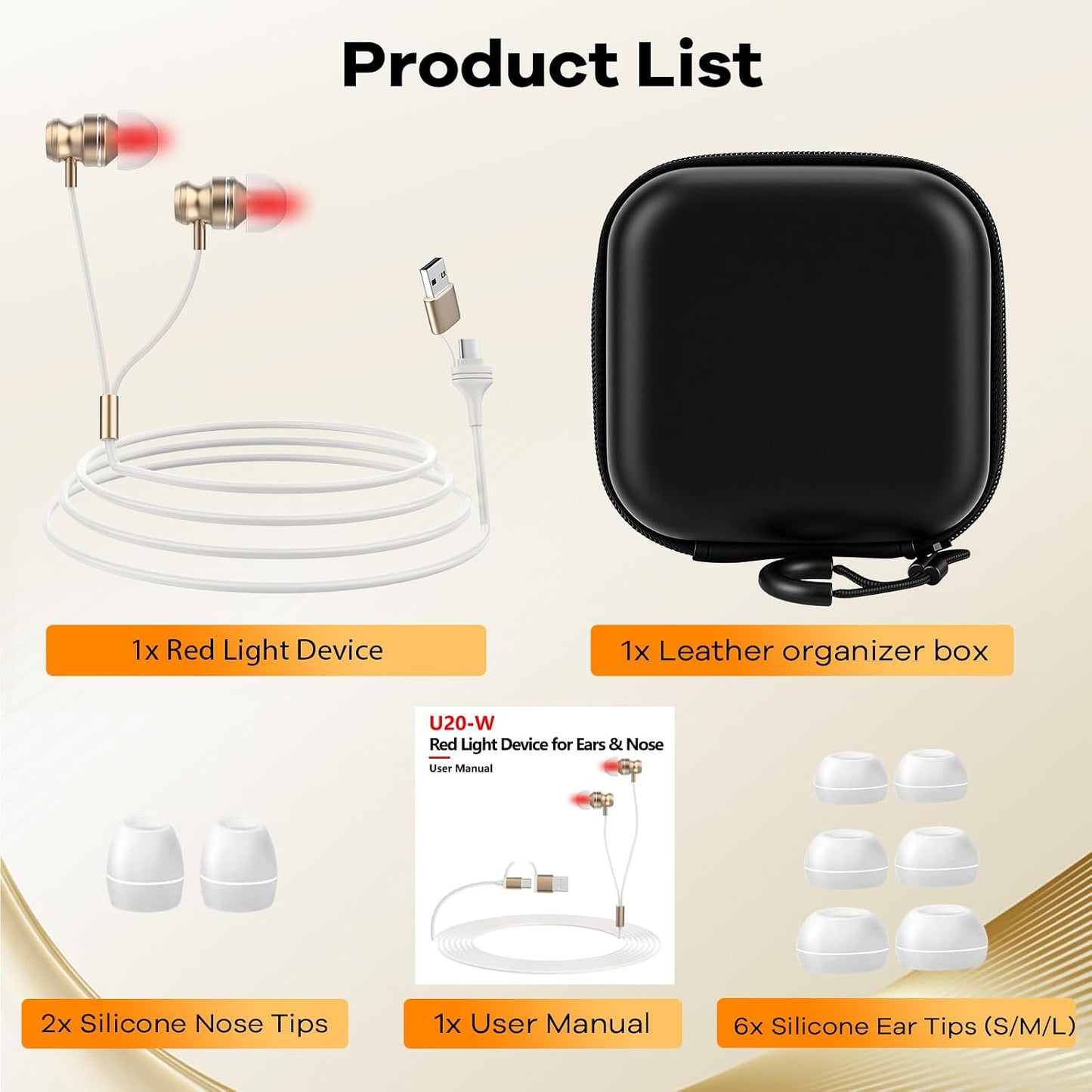 Upgraded 2-in-1 Red Light Device for Ears & Nose, 660nm Red Light & 810nm Near Infrared, Portable Wearable Care Tool for Ear & Nasal Comfort, Relaxation & Daily Wellness