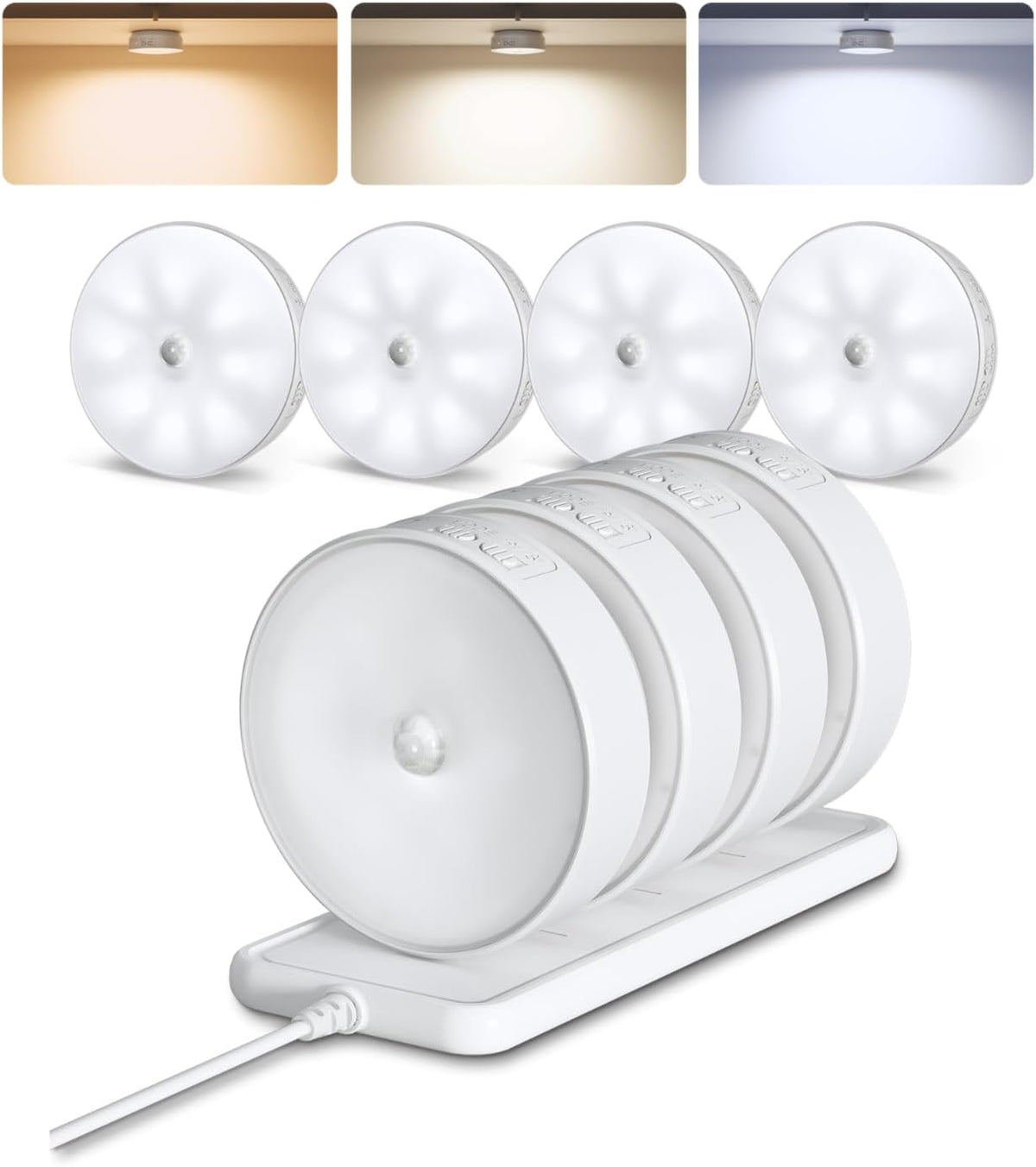 EZVALO Motion Sensor Closet Lights, LED Puck Lights