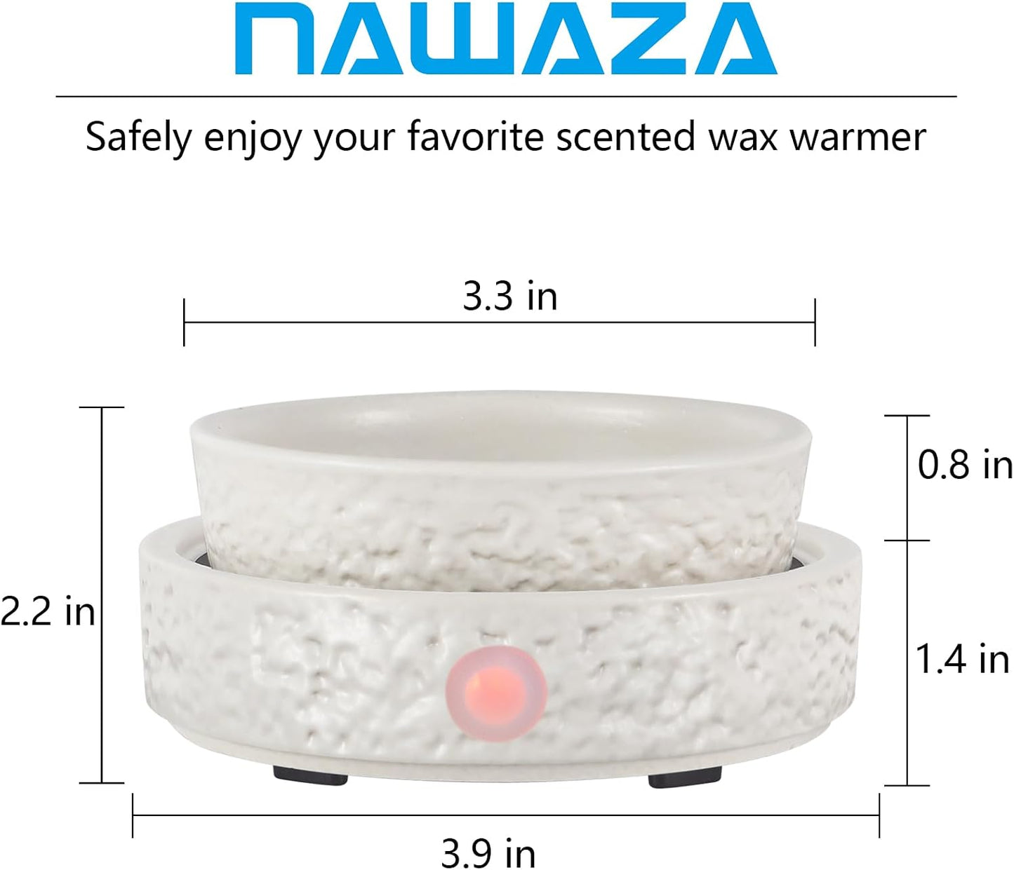 nawaza Ceramic Wax Melt Warmer Fragrance, 3 in1 Electric Candle Wax Warmer, Scented Wax Melt Wax Cubes Melter Fragrance Warmer for Home,Office, Birthday Gifts for Women Mom(White-01)