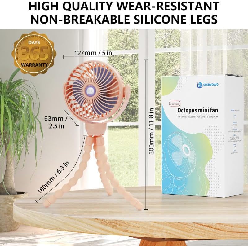 snawowo Mini Handheld Personal Portable Fan, Baby Stroller Fan