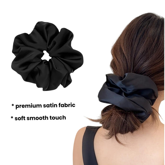 4 Pieces Jumbo Satin Silk Scrunchies for Women 7.2 Inches Large Oversize Scrunchies For Thick Hair Elastic Hair Ties (Pink Mix)