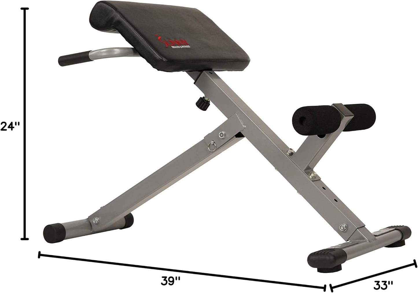 Sunny Health & Fitness Multi-Function Roman Chair with Dip Station & Sit-Up Bench, Adjustable Heavy-Duty Strength Training Equipment for Glutes, Core & Lower Body Workouts, Hyperextension Machine for Home Gym