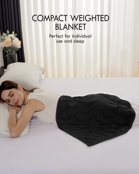 Kaisa Weighted Lap Blanket 7 lbs 41" x 53", Cozy Luxury Crystal Velvet Small Weighted Blanket for Adults, Portable Travel Weighted Blanket for Relaxation, All-Season Blanket, Machine Washable, Green