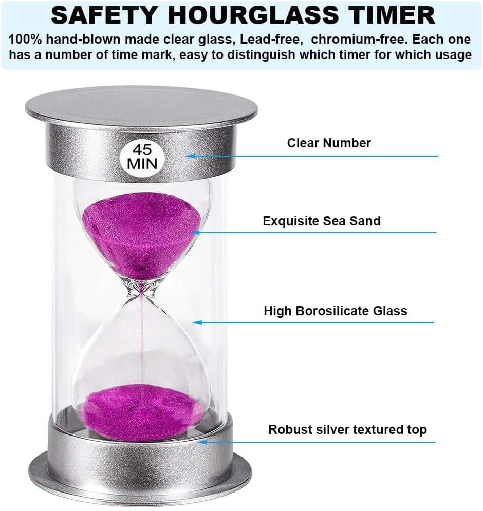 2 Minute Hourglass Sand Timer with Suction Cup,Unbreakable Sucker Sand Clock Timer 2 min,Plastic Mini Sand Watch,Rotatable Reloj De Arena for Kids Toothbrush(Blue)