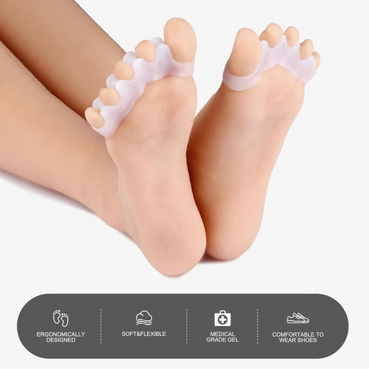 White Gel Toe Separators for Bunions and Hammertoes – 1 Pairs