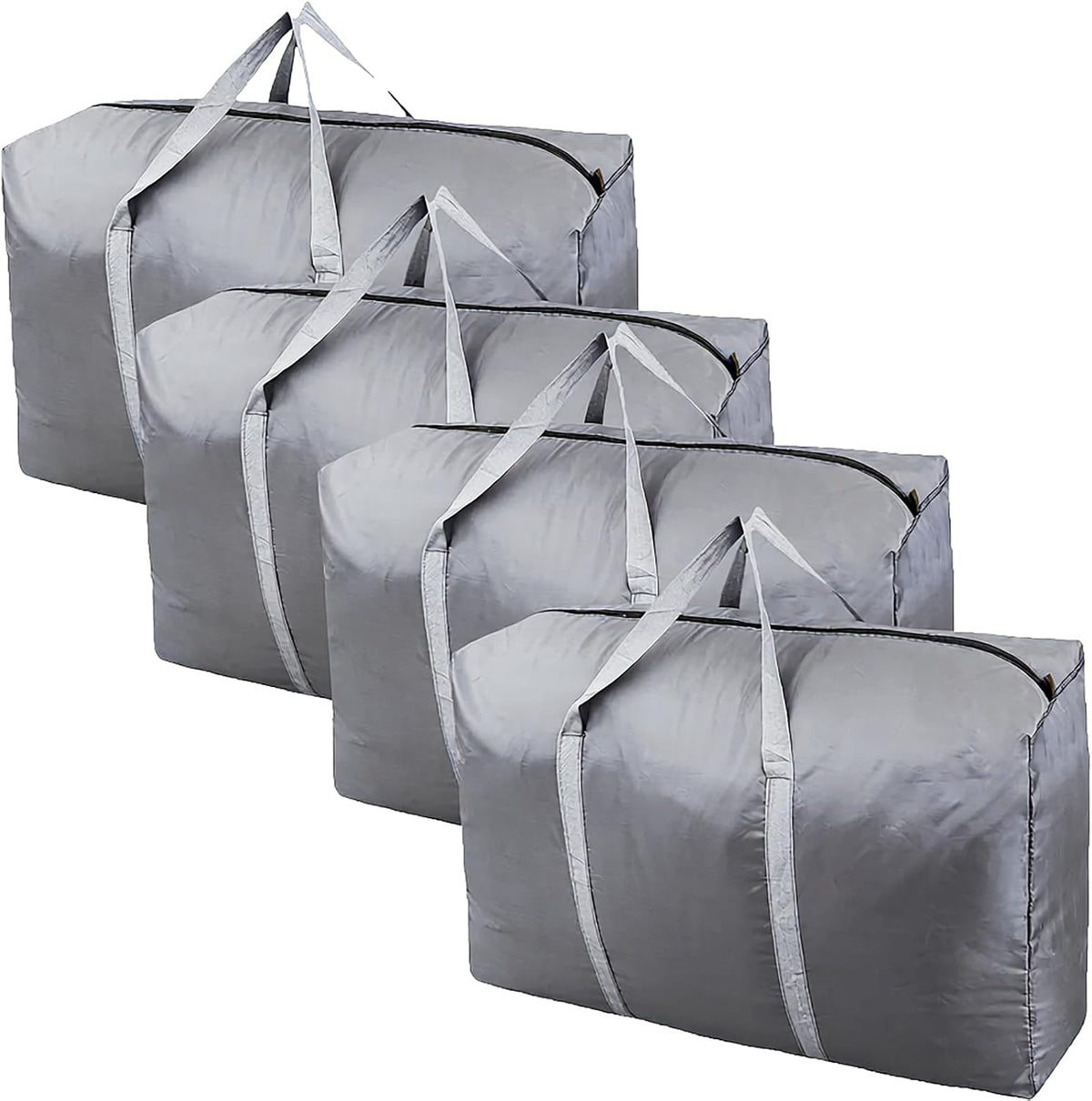100L Extra Large Storage Bags, Big Moving Bags with Strong Zippers & Carrying Handles, Packing Bags for Moving, Storage, Travel and Camping, Storage Totes For Space Saving (Black)