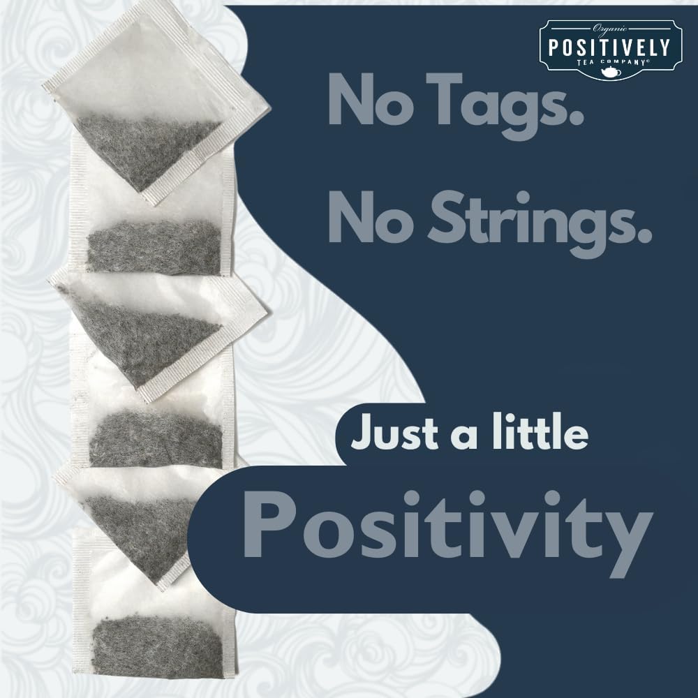 Organic Positively Tea Company, Earl Grey Black Tea Bags, 100 Count