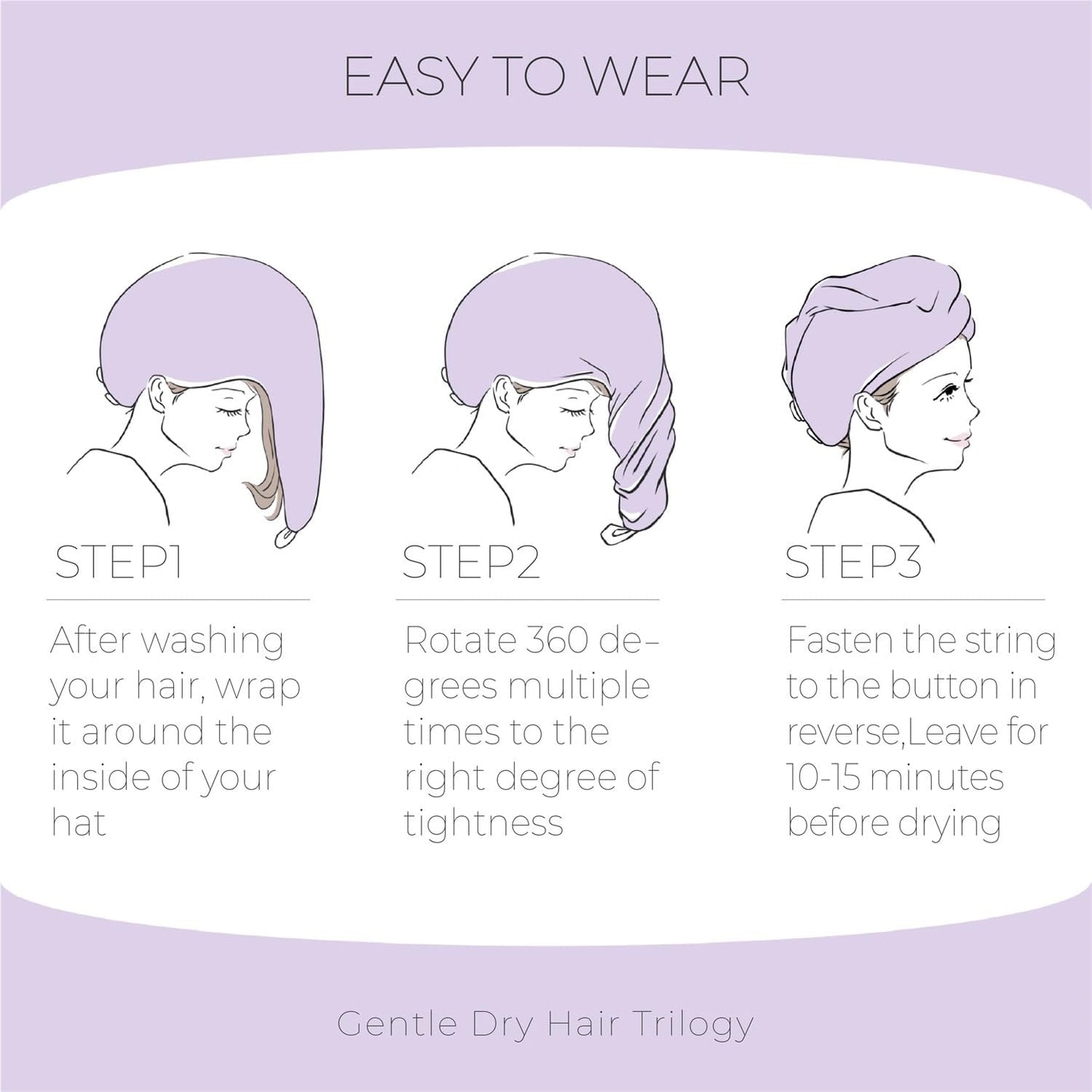 MaopaoBeauty Hair Towel Wrap for Women Long&Thick Hairs Head Wrap 1Pack Super Absorbent Hair Drying White Waffle Bath Towels for Curly Quick Dry Hair Drying Towels with Button