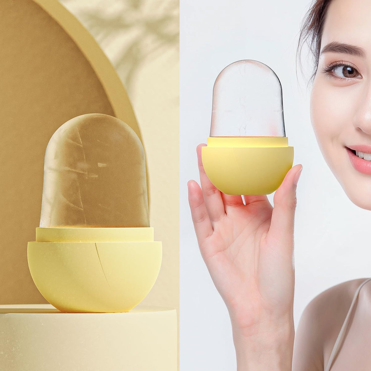Silicone Ice Mold Facial Rollers, Beauty Ice Roller, Relieve Fine Wrinkles