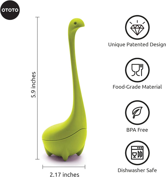 OTOTO Louie Cat Tea Infuser - Cats Loose Leaf Steeper & Diffuser, Tea Strainer Accessories, Cute Gifts for Cat Lovers, White Elephant Gifts, Cute Kitchen Accessories