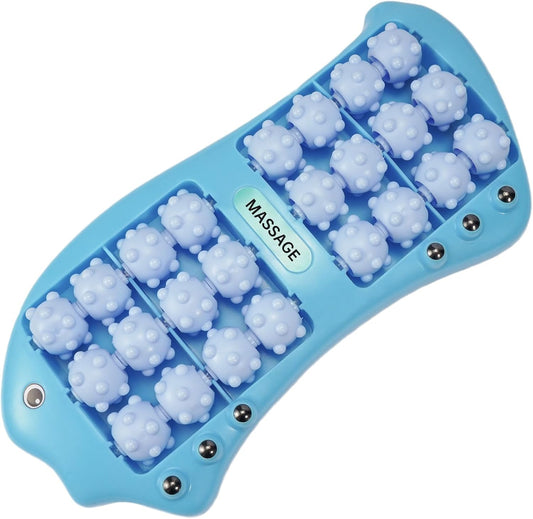 Foot Roller Massager for Plantar Fasciitis Pain Relief, Large Size Under Desk Feet Massage, Manual Acupressure Tool, Eases Pain & Cold Feet, Boosts Circulation, Split Portable & Washable