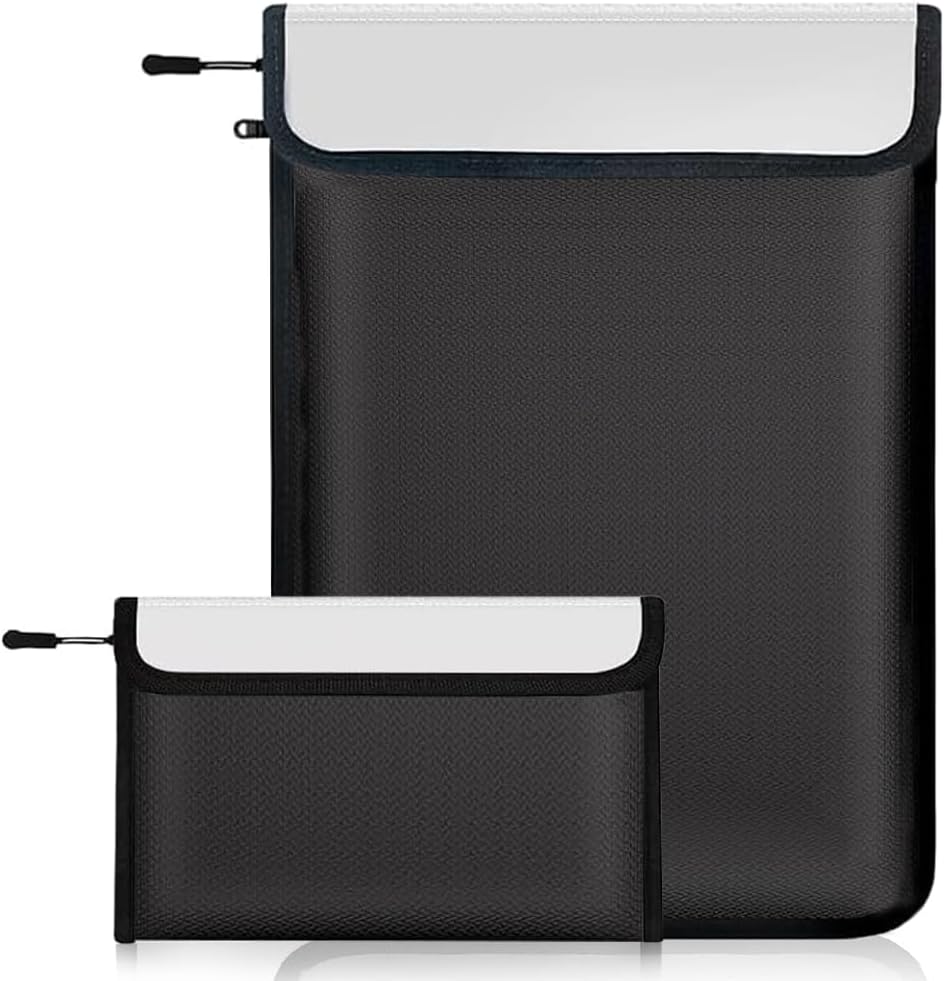Fireproof Waterproof Document Bag Upgraded Two Pockets - 4200℉ Protection