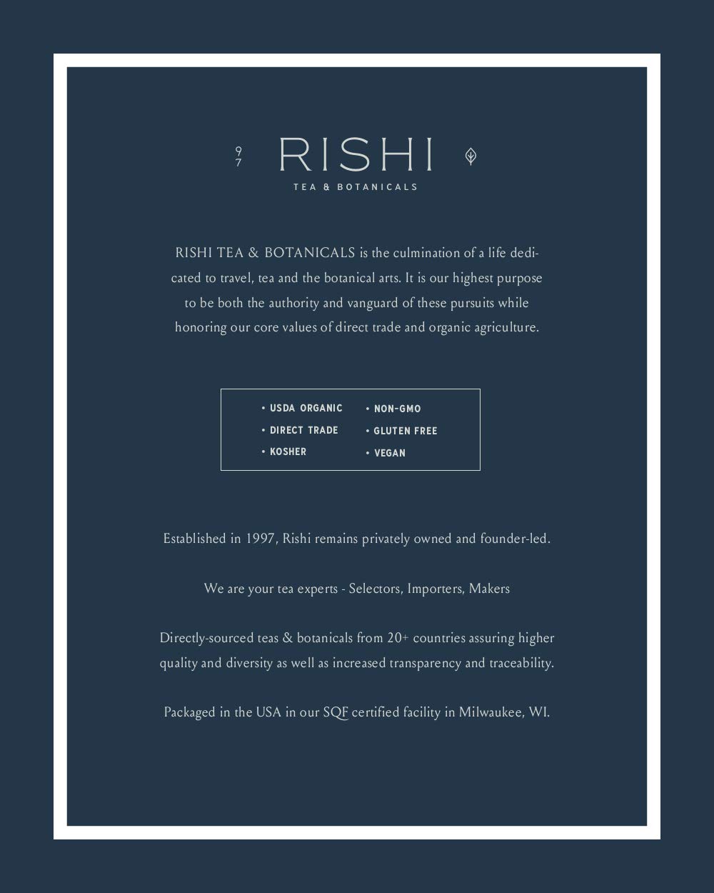 Rishi Tea Earl Grey Herbal Tea | Immune Support, USDA Certified Organic, Fair Trade Black Tea, Antioxidants, Caffeinated, Citrus Flavors for Taste | 15 Sachet Bags, 1.58 oz (Pack of 2)