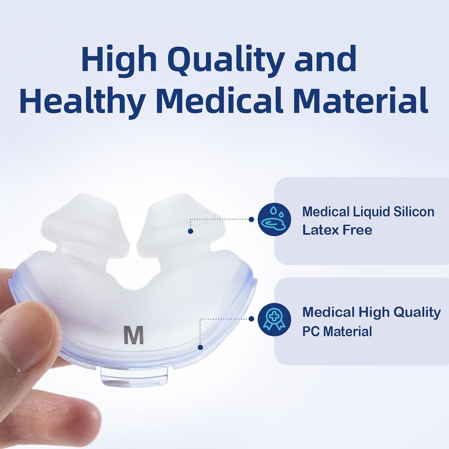 Replacement Nasal Pillow Cushion for ResMed AirFit P10, Compatible with Original Airfit P10 Frame, Reliable Seal & Soft Replacement Silicone CPAP Mask Cushion, 2-Pack, Large