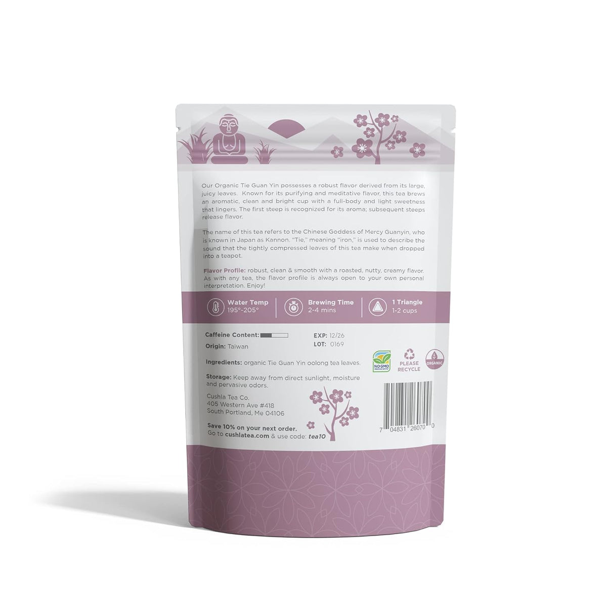 CUSHLA Tie Guan Yin Oolong Tea Bags - Ti Kuan Yin - Iron Goddess of Mercy Oolong Tea