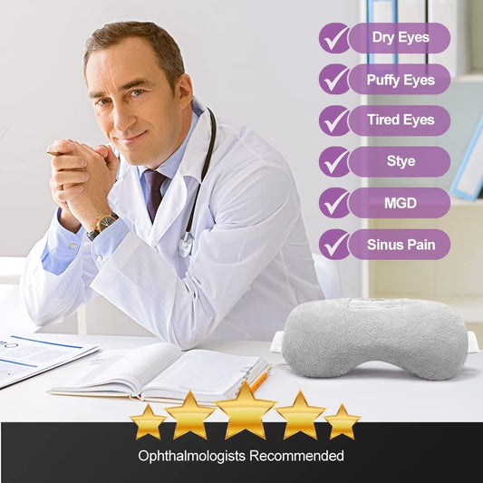 Umisleep Lavender Eye Mask, Weighted Heated Sleep Mask for Men Women, Grey