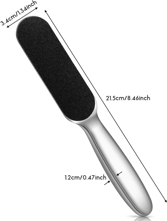 Mudder 2 Pack Pedicure Foot Files with 20 Replaceable Refill Pads,Silver