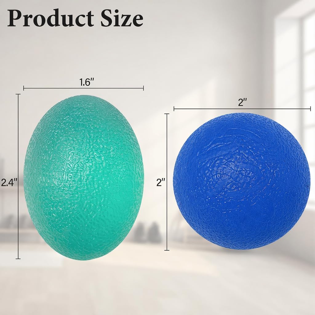 Stress Balls for Adult, Resistance Levels Hand Exercisers for Strength, Hand Strengthening Devices,Squeeze Balls for Hand Therapy,Exercise Squeeze Squishy Wrist Ball, Grip Strength Trainer