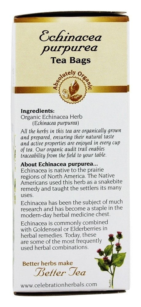 CELEBRATION HERBALS TEA ECHINACEA PURPUREA HERB OG, 24 CT