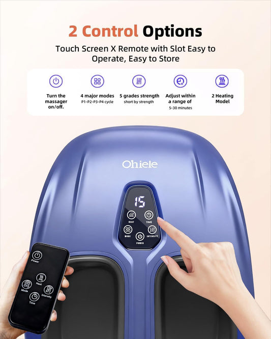 Shiatsu Foot Massager with Heat and Remote Control for Plantar Fasciitis
