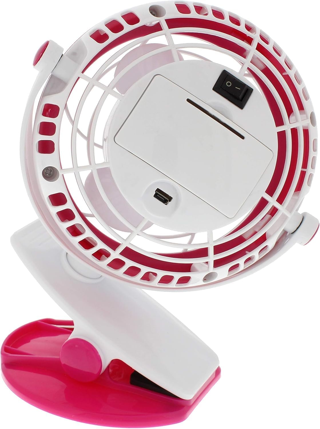 Dual Base Combo Clip or Desk Fan, USB or Battery Powered, 4 inch, Single Speed Setting, Adjustable Tilt, Lightweight