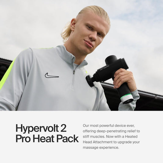 Hyperice Hypervolt 2 Pro Handheld Percussion Massage Gun and Heated Head