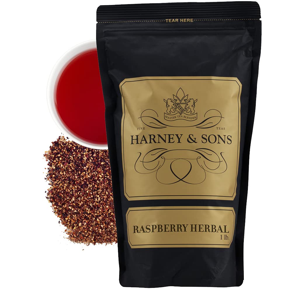 Harney & Sons Raspberry Herbal Tea, Loose Leaf, 16 oz
