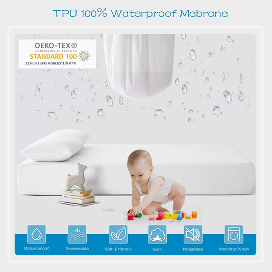GRT 2 Pack Twin Mattress Protector Waterproof, Premium Twin Mattress Cover