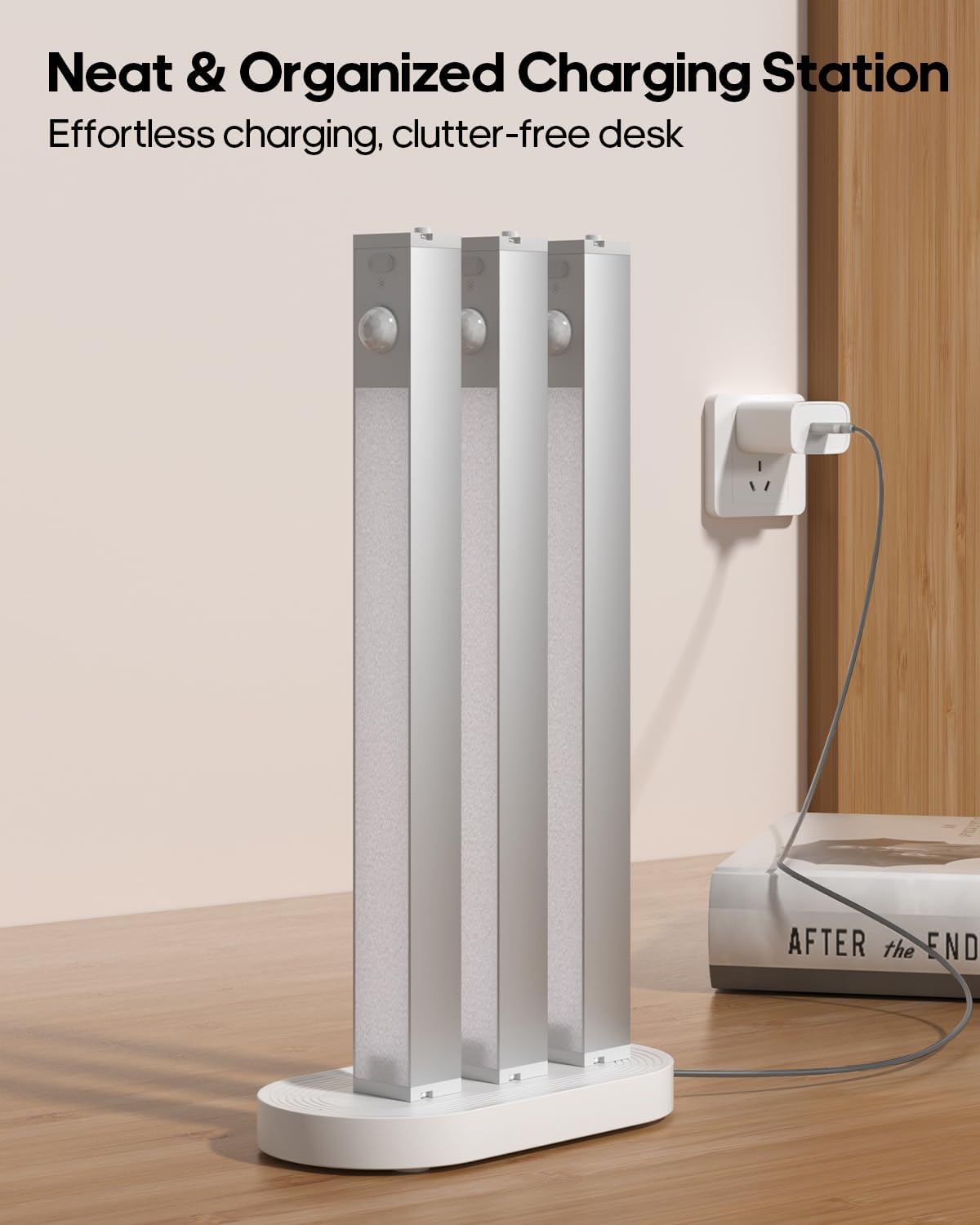 GOODEA 7" Under Cabinet Lighting with Charging Station