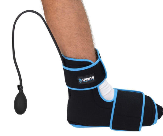 Sports Unlimited Cold Compression Ankle Wrap with Two Gel Packs