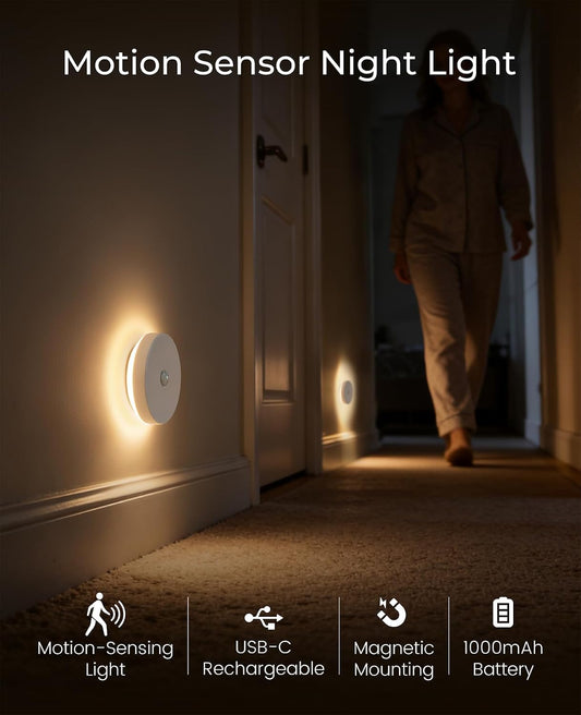 Rechargeable Battery Night Lights, Motion Sensor Light Indoor