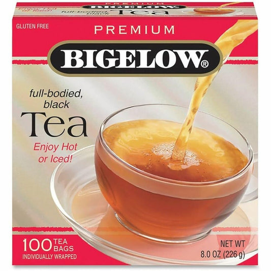 Bigelow 100 Count Premium Blend Black Tea (Case of 10), Contains 1,000 Total Individually Wrapped Tea Bags, Full Caffeine